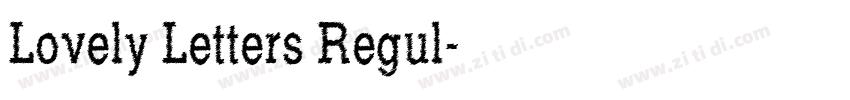 Lovely Letters Regul字体转换